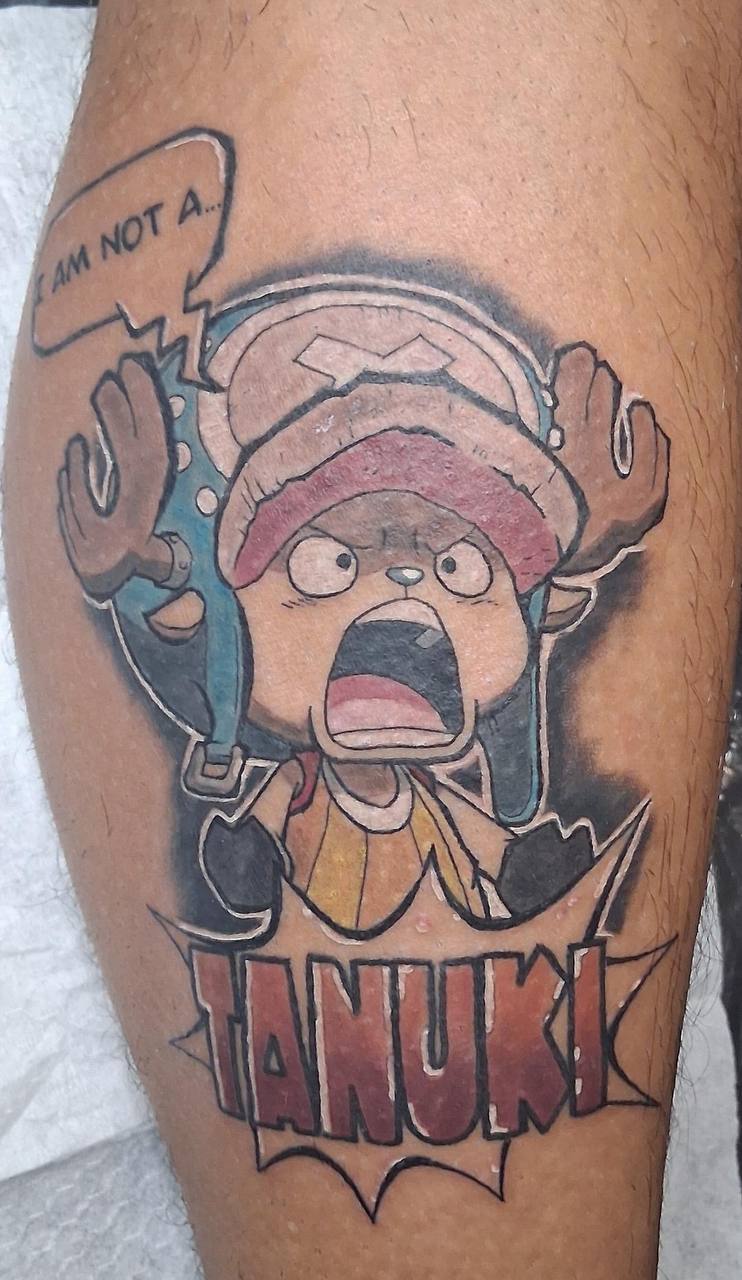 Chopper from One Piece I am not a Tanuki tattoo